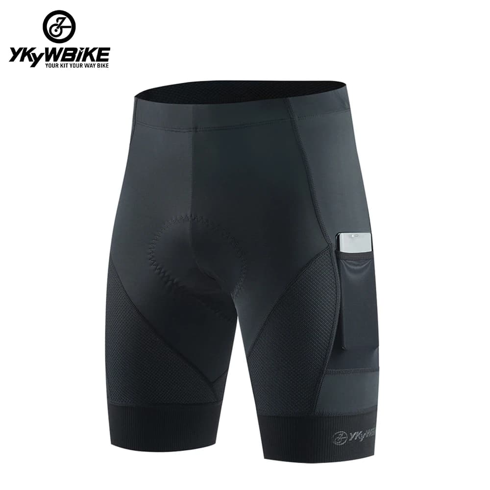 YKYWBIKE Short de cyclisme pour homme Coussin rembourré Antichoc VTT Route Vélo Collants courts Pant