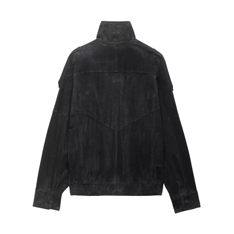 Veste pour femme, printemps 2026, nouvelle veste en similicuir noir à manches longues, style motard,