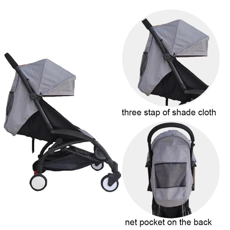 Accessoires de poussette pour bébé, capot pare-soleil et matelas, coussin de siège pour 175 °   Baby