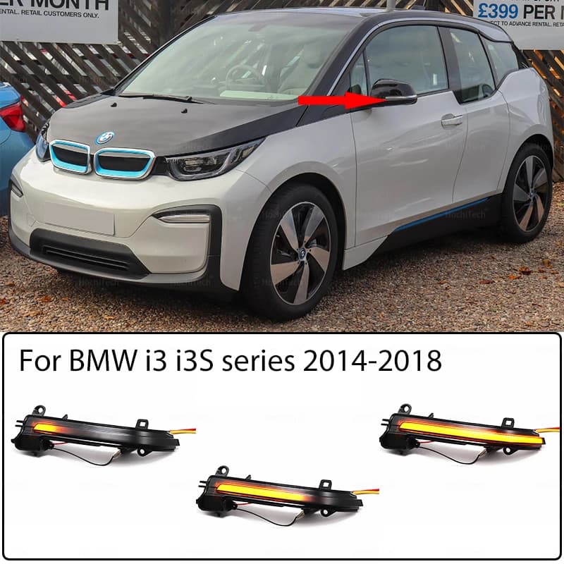 Clignotant dynamique jaune de haute qualité pour BMW i3 i3S série 2014 – 2018, style de voiture