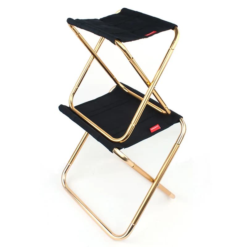 Grand tabouret pliant en alliage d'aluminium 7075, Portable, pour l'extérieur, Barbecue, pêche, Camp