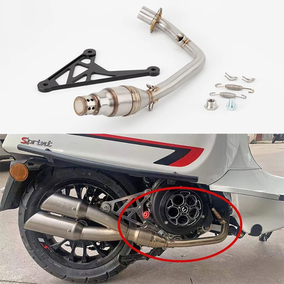 Silencieux d'échappement de moto pour Motocross, pour Piaggio vespa Sprint 125 sprint 150 primavera 