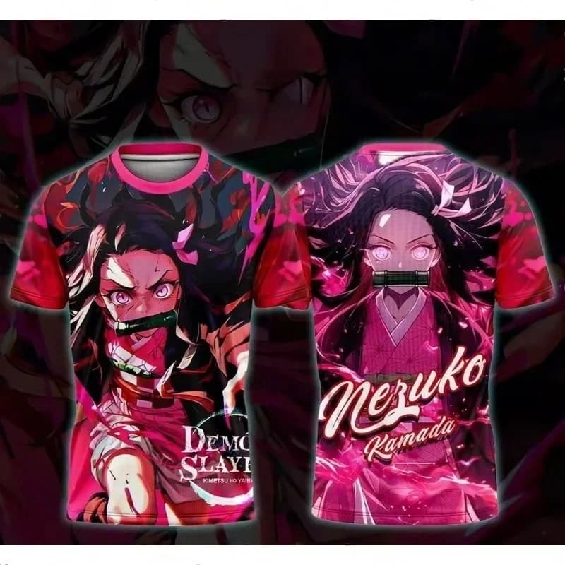 T-shirt respirant à impression 3D sur le thème tendance « Blood Ghost Dual Form » de Summer2026Ghost