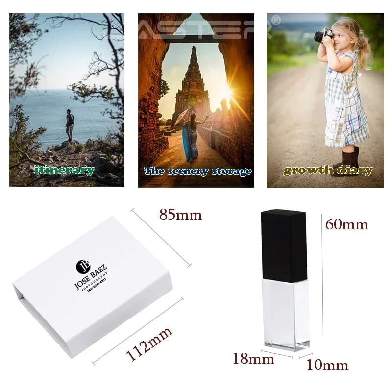 JASTER 10 PCS LOT Crystal USB 3.0 Flash Drives Cadeau De Mariage Pen Drive Logo Personnalisé Gratuit