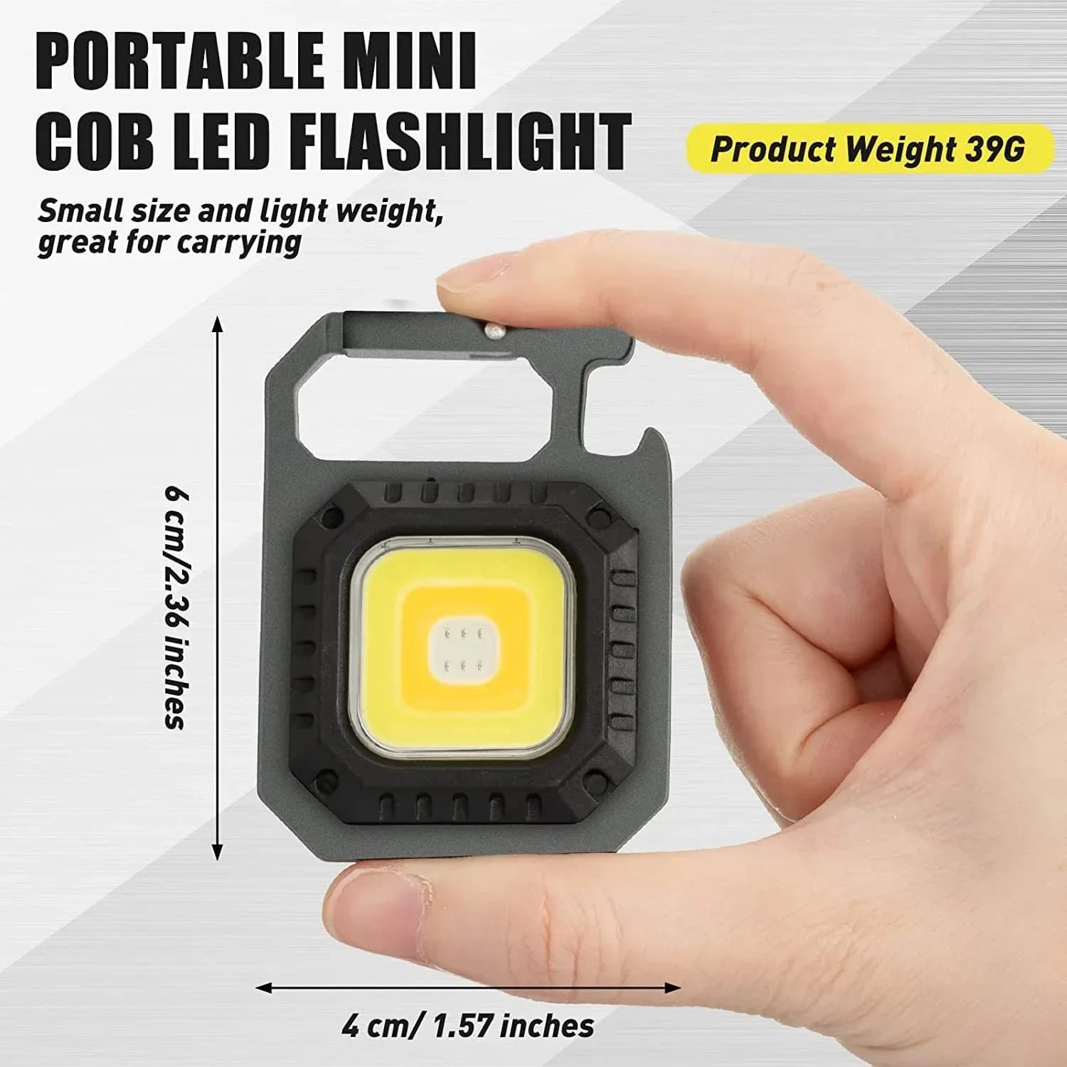 30 pièces Mini porte-clés LED lampe de poche multifonctionnelle Portable poche COB Camping lumière U