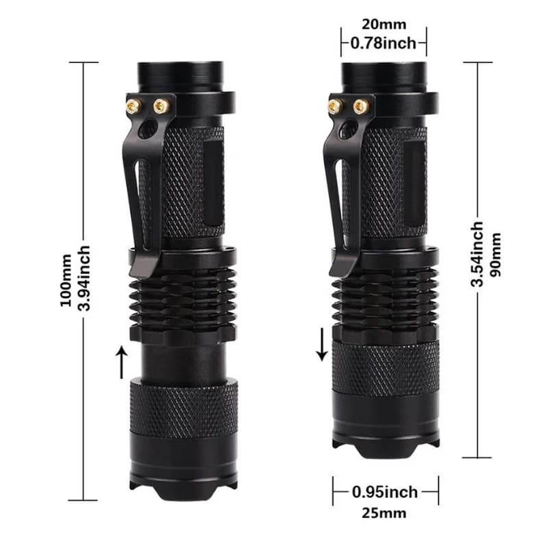 Lampe de poche UV portative à lumière noire, Mini torche lumineuse 395nm, détecteur pour chiens, tac