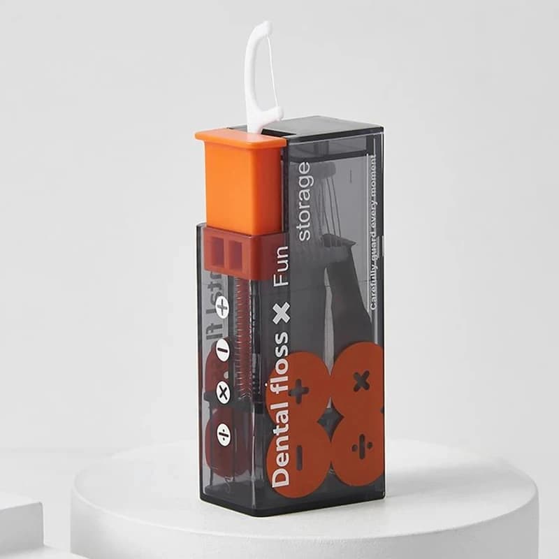 Distributeur de fil dentaire portable, organisateur automatique, éjectable, soins bucco-dentaires, b