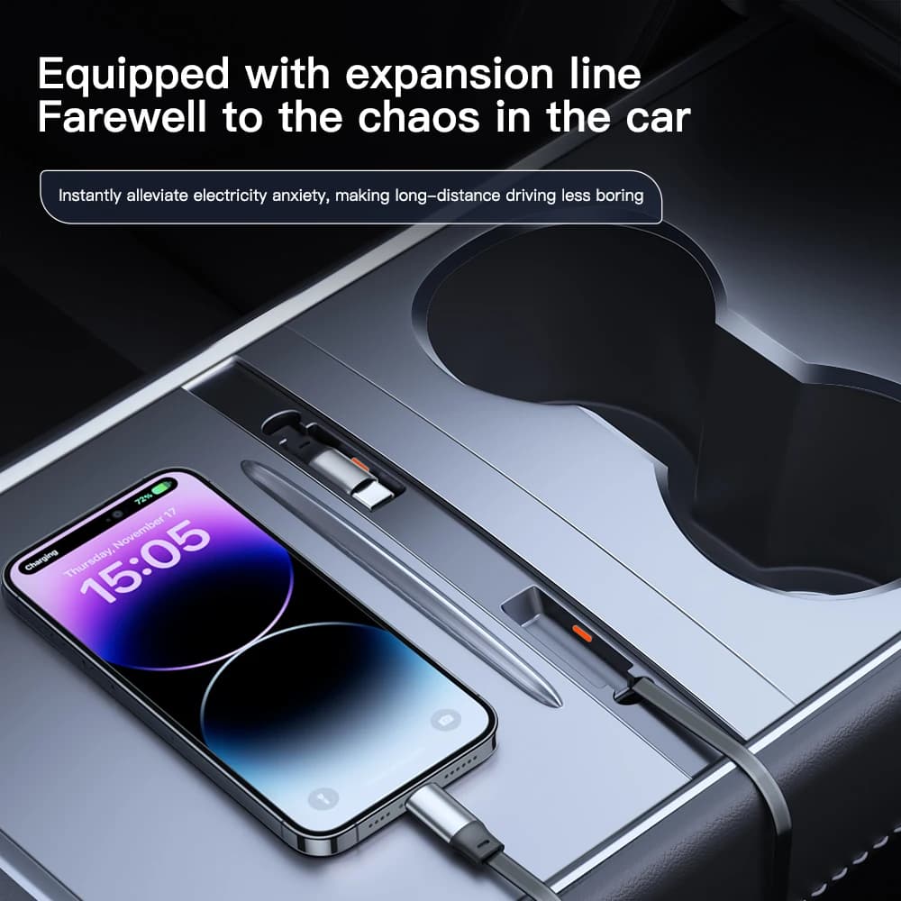 YZ – Station d'accueil intelligente pour Tesla 54W, chargeur rapide, Hub Shunt USB pour modèle 2021 