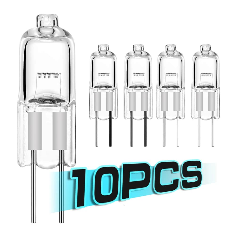 10 pièces ampoule halogène G4 12V 5W 10W 20W 35W 50W Globe Lot JC bi-pin LED blanc chaud remplacer L