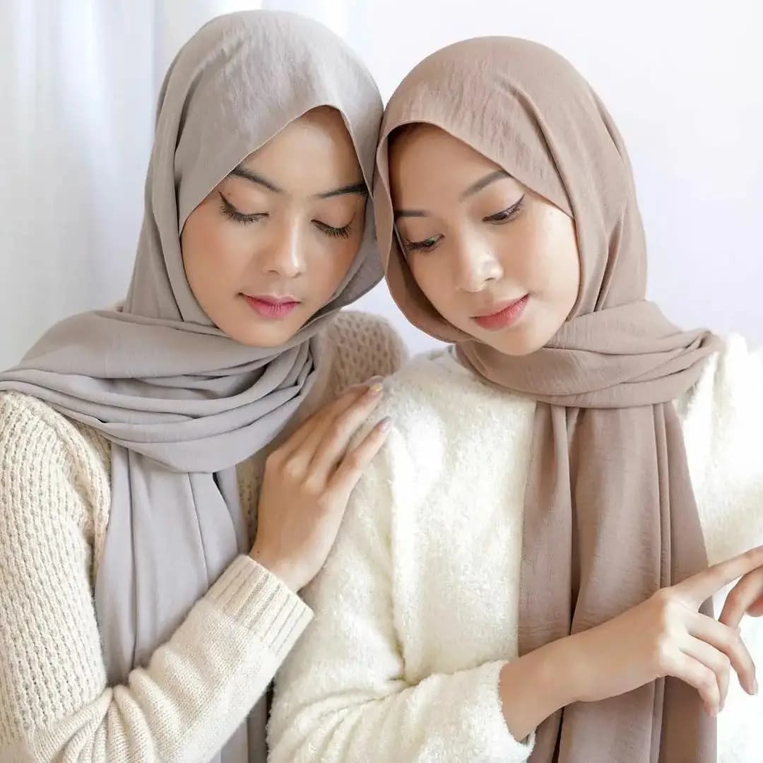 Foulard Hijab en mousseline de soie et velours pour femmes, châle de luxe doux et uni pour femmes mu