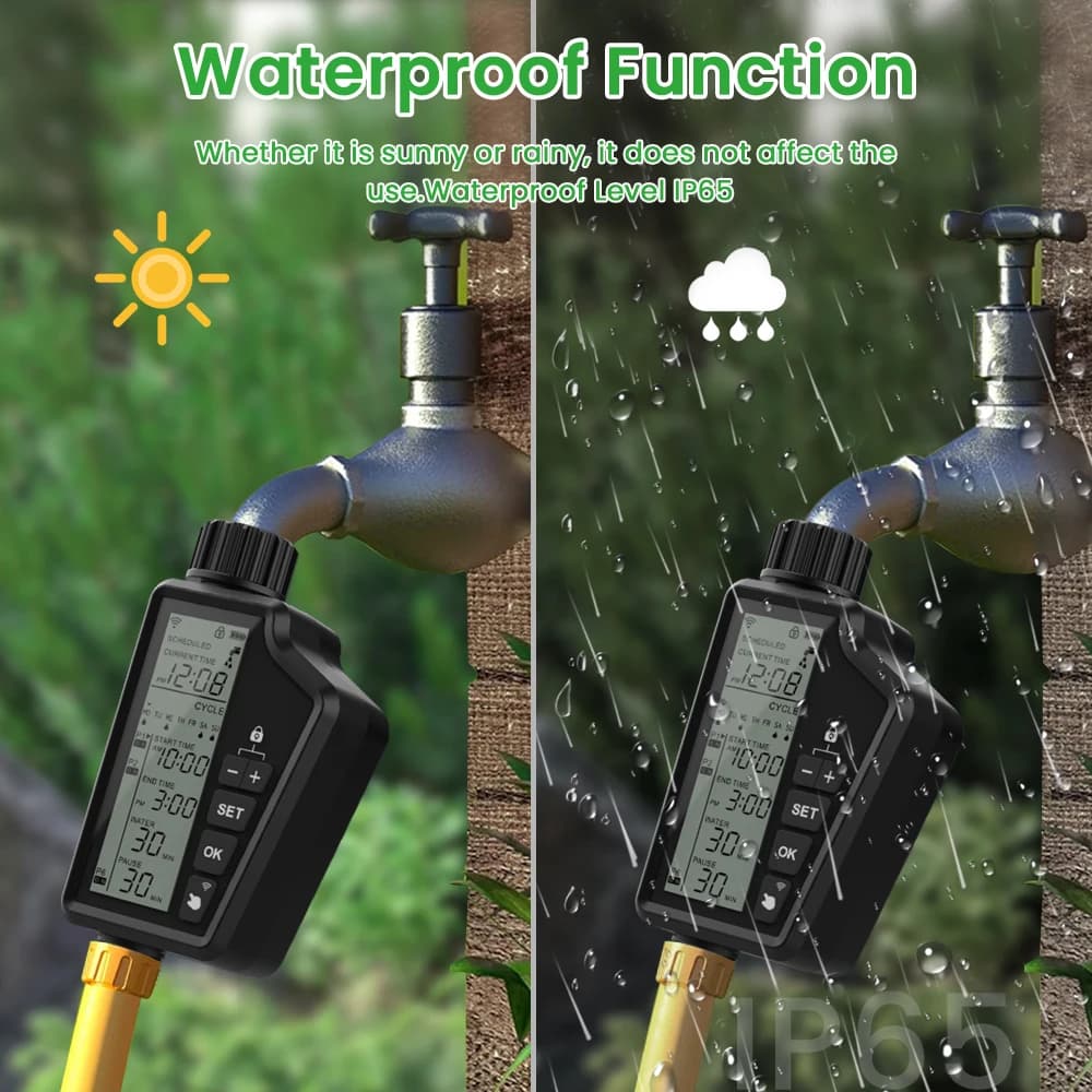 AVATTO Tuya WIFI minuterie d'arrosage de jardin intelligente avec grand écran LCD pour l'irrigation 
