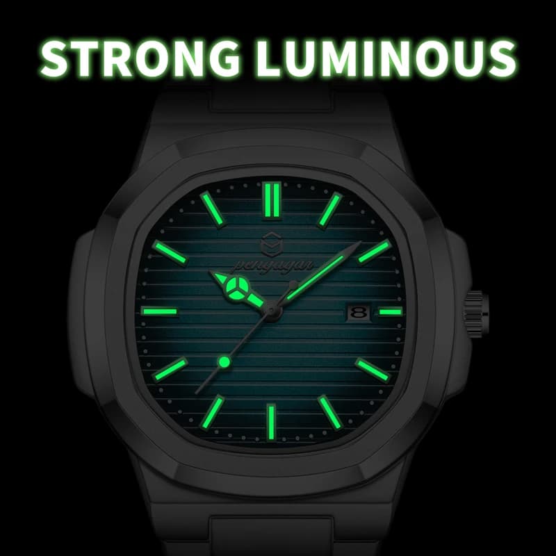 Nouvelle Montre Militaire de Luxe 2026 pour Homme, Carrée, Étanche, Lumineuse, Date et Jour, en Acie