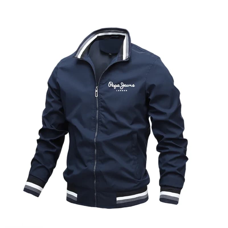 Automne et hiver hommes col montant décontracté veste à glissière Sports de plein air manteau coupe-