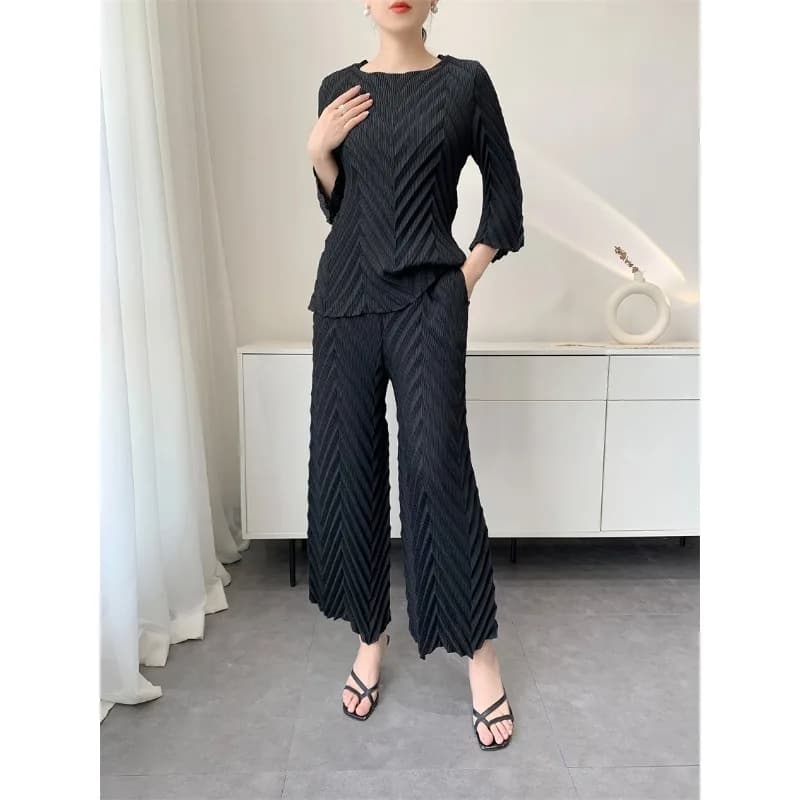 Nouvelle collection Printemps 2026 : Ensemble 2 pièces pour femme, fait main, comprenant un haut T-s