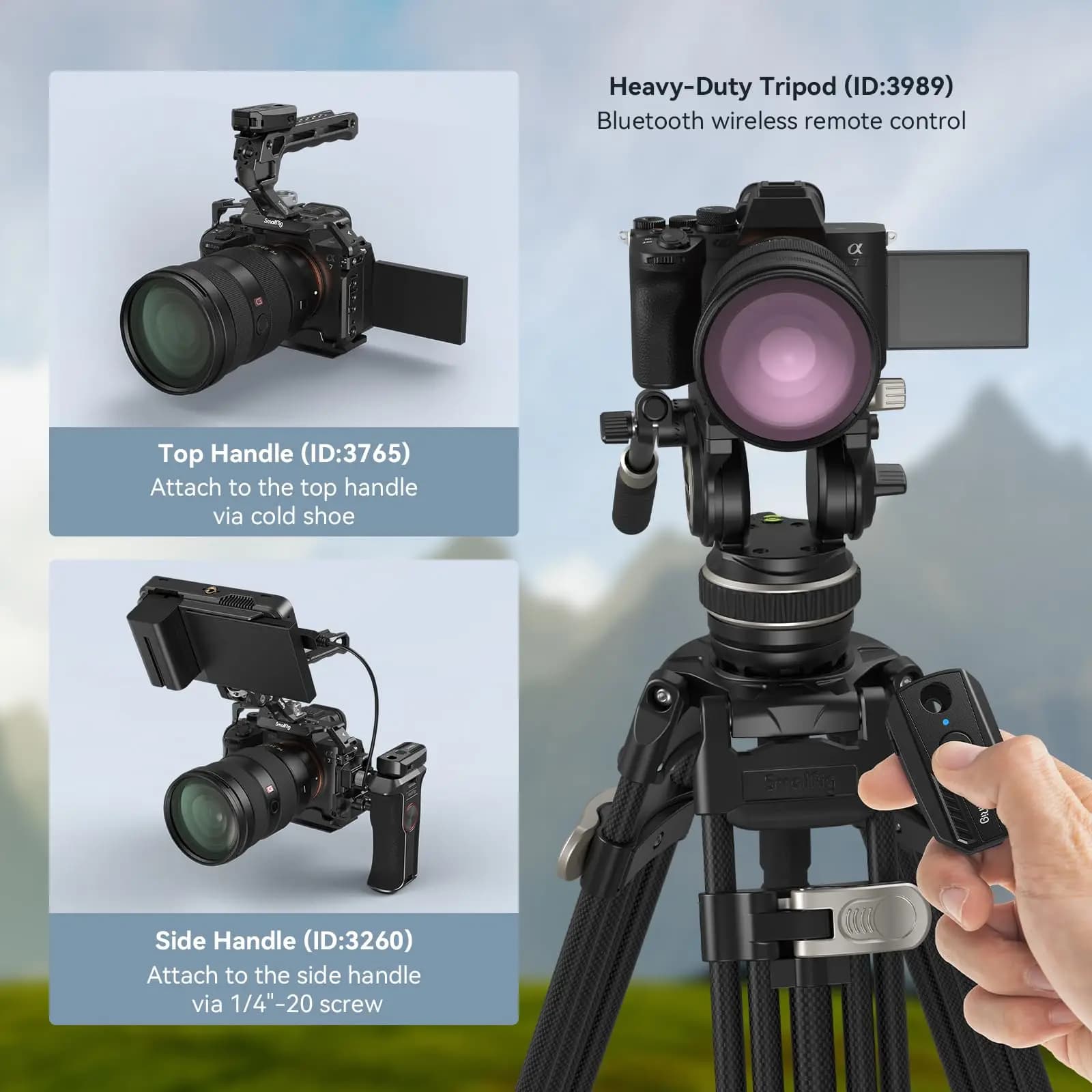 Télécommande sans fil SmallRig pour Sony / pour Canon / pour appareils photo Nikon 10 m télécommande