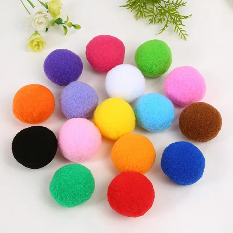 Pompons mixtes moelleux à haute élasticité, 8-30mm, doux, ameublement de maison, bricolage, artisana
