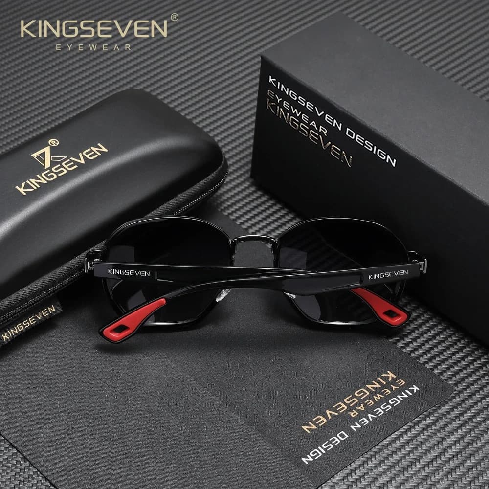 KINGSEVEN Nouvelle Collection Lunettes de Soleil Rondes Tendance Homme Polarisées UV400 Rétro Femme 