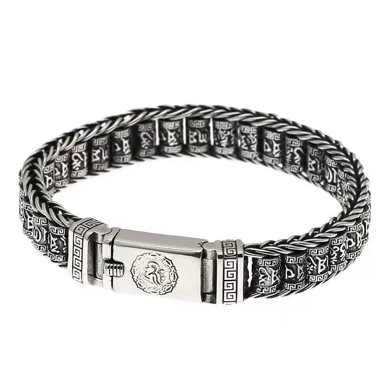 Bracelet en argent sterling 925, bracelet vintage pour homme et femme, bijoux de mode simples pour f