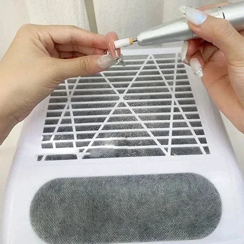 Filtre en papier pour aspirateur d'ongles, 100 pièces, collecteur rose/blanc/bleu, remplacement du f