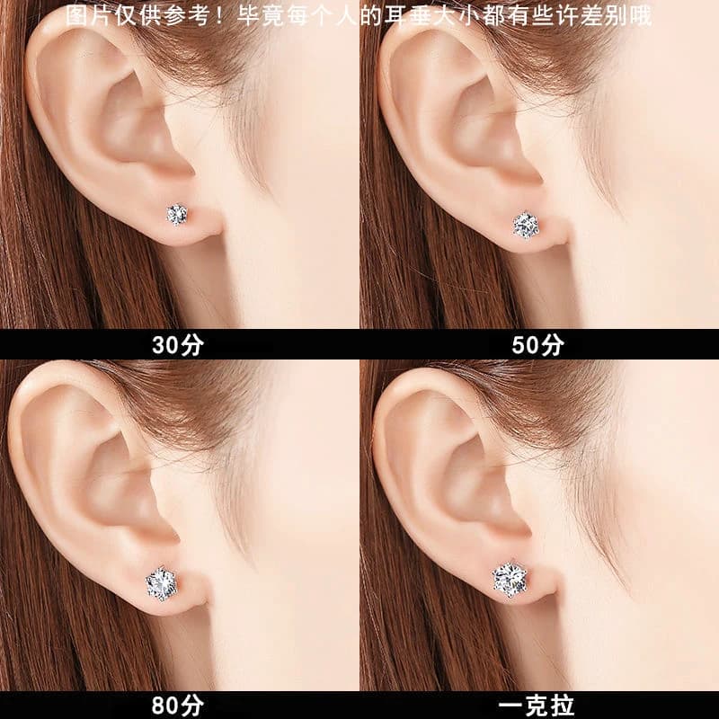 Boucles d'oreilles Moissanite 100% pour femmes, certificat GRA, stylo de Test de diamant, clous d'or