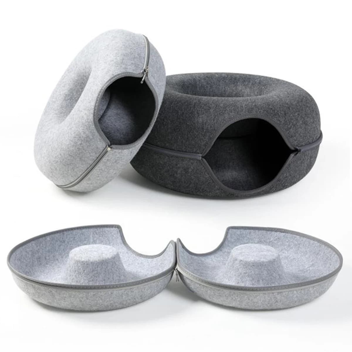B-Tunnel beignet chat lit Tunnel interactif feutre pour animaux de compagnie jouets d'intérieur chat