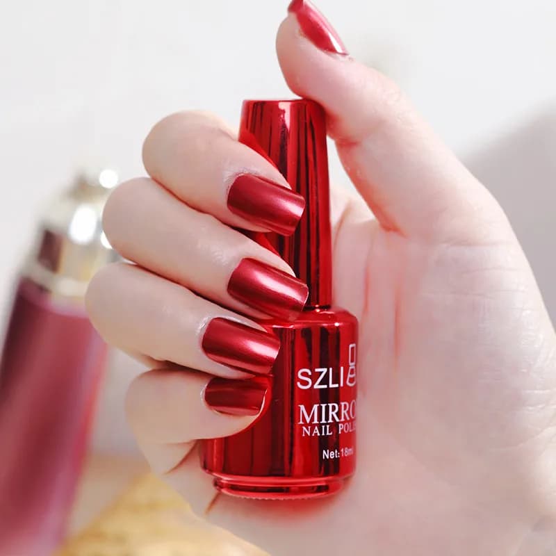 Vernis à ongles métallique effet miroir violet Rose or argent vernis à ongles pour ongles manucure l