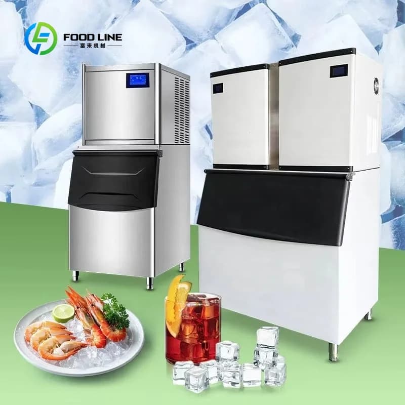 Machine à glaçons industrielle professionnelle sur mesure pour la production de grands cubes de glac