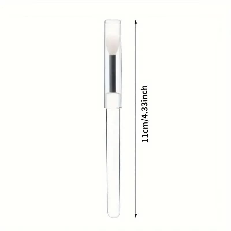 Brosse à lèvres Portable en Silicone avec couvercle, applicateur de baume à lèvres multifonctionnel 
