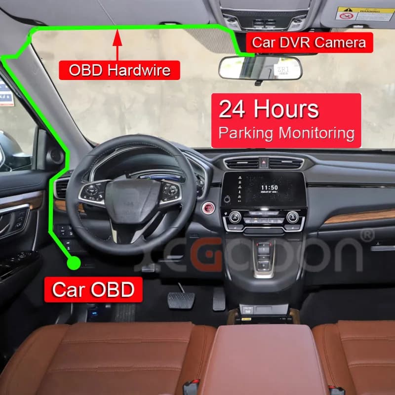 XCGaoon – Kit de voiture 24h, câble de chargement 5V 3A avec Port Mini micro USB, pour XiaoMi 70Mai 