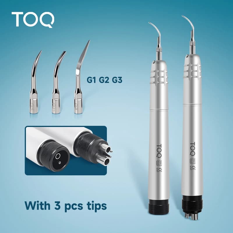 Détartreur dentaire à Air ultrasonique avec 3 embouts, dissolvant de calcul dentaire, outil de netto
