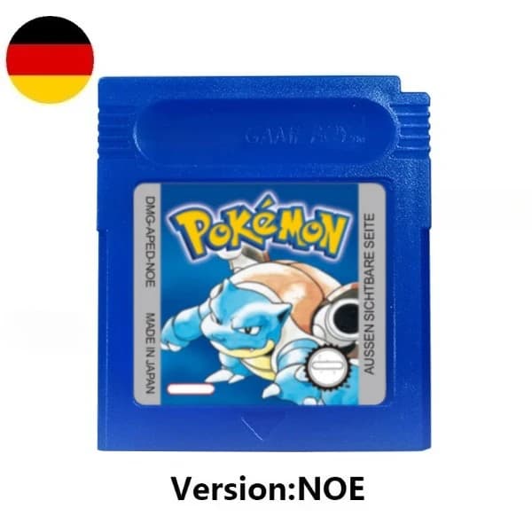 Lot de cartouches Pokémon multilingues USA/EUR/ESP/FRA/NOE GBC Rouge/Bleu/Cristal/Or/Argent/Jaune/Ve