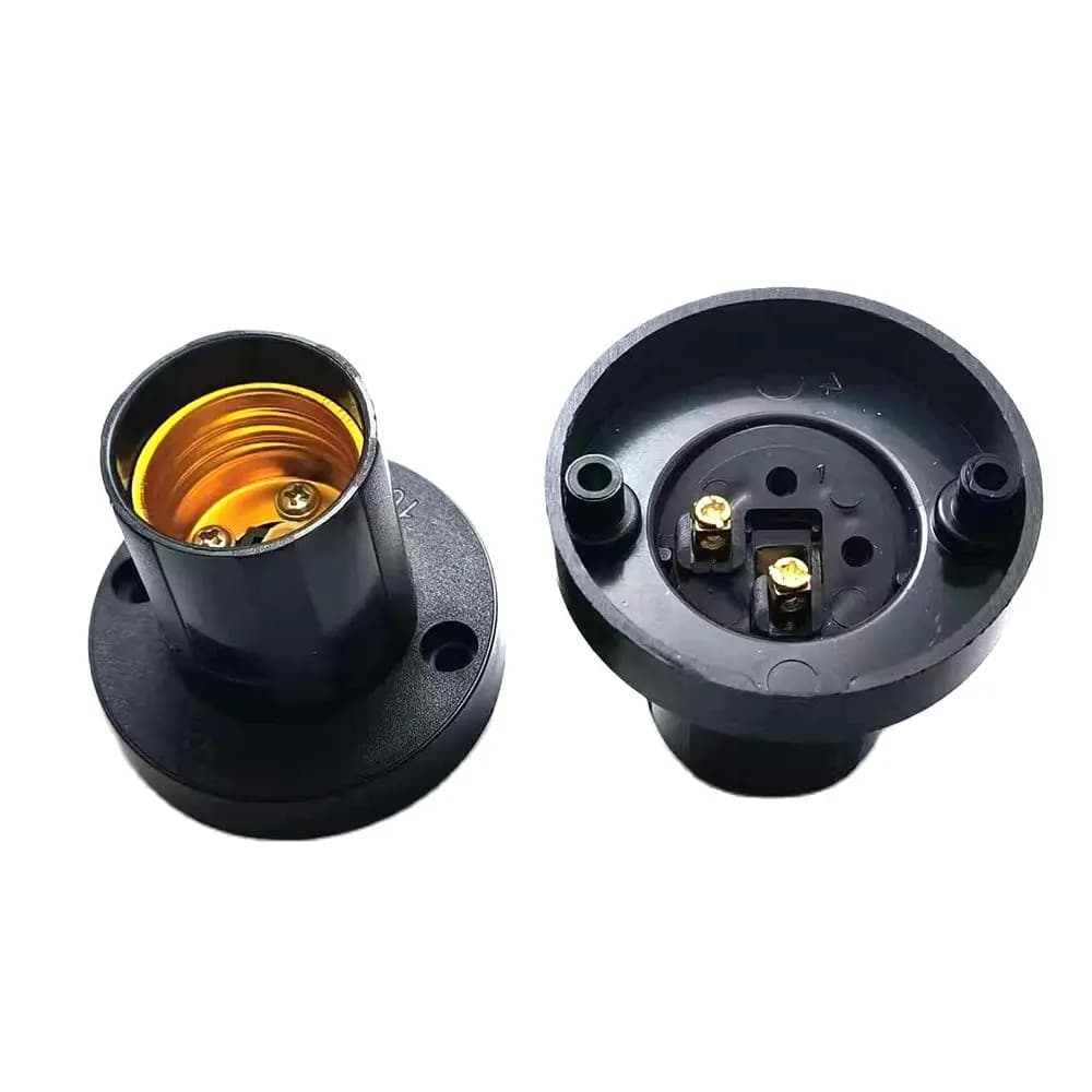 Support de lampe rotatif droit Oblique E27, 1 pièce, vis plate 10A, Base de tête d'ampoule d'éclaira