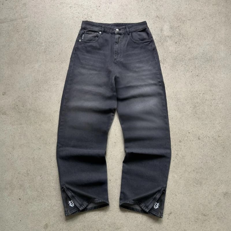 Pantalon décontracté pour hommes, européen et américain, hip-hop, pièce d'or, jean Y2K rétro gothiqu
