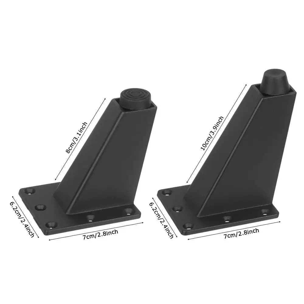 Pieds de meubles de maison Non-ald, noir et blanc, pieds de canapé, support d'armoire, support de ta