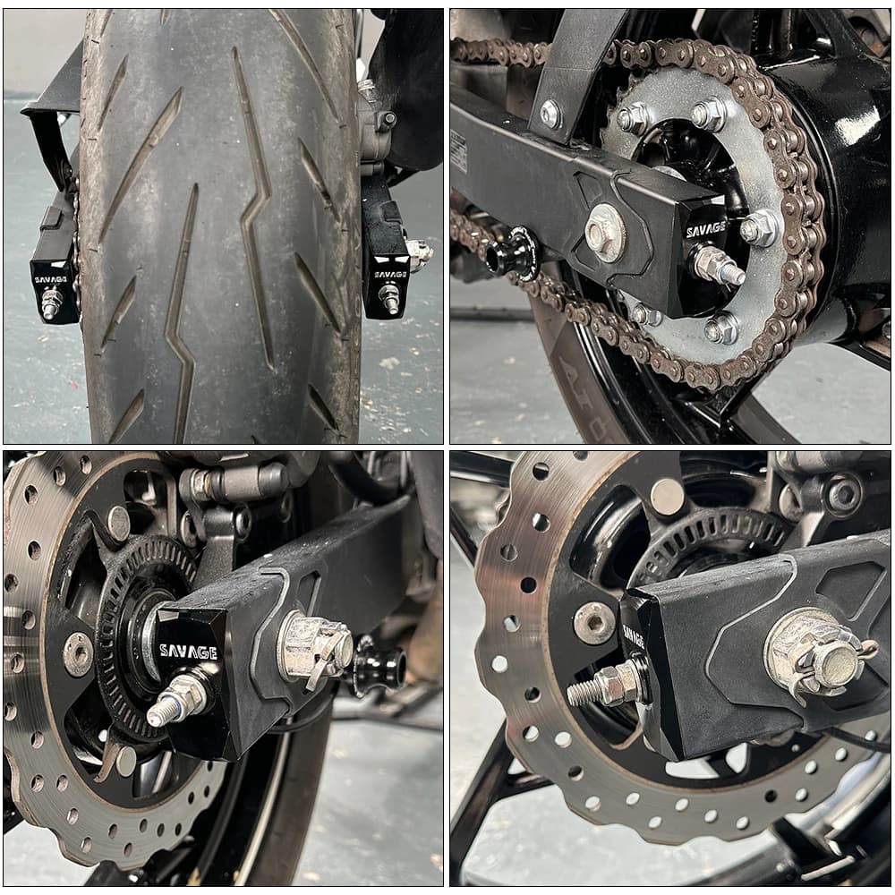 Embout de bras oscillant de réglage de chaîne, pour KAWASAKI NINJA 500 400 250/R/SL Z400 Z250 Z300 V