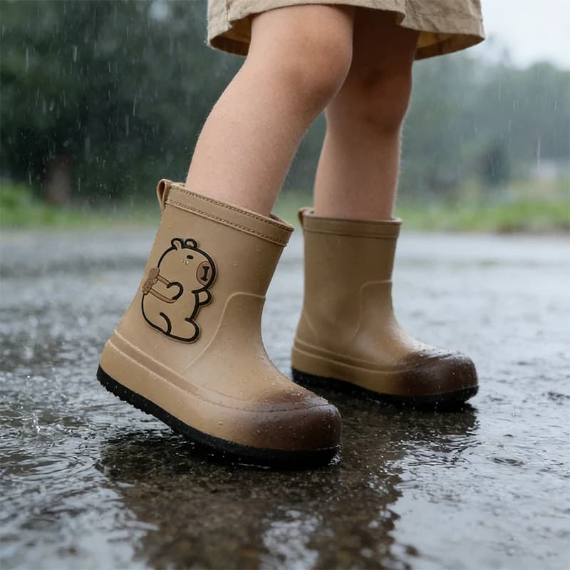 Bottes de pluie pour enfants, chaussures en caoutchouc imperméables, antidérapantes, chaussures de p