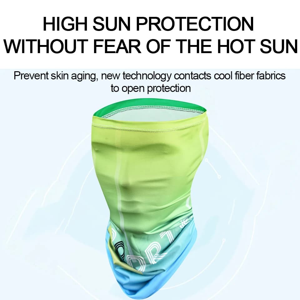 Masque bandana respirant et élastique, protection contre le froid et les UV, 2 pièces, été
