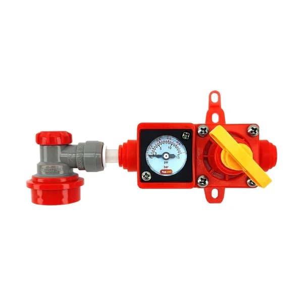 KegLand Kit de cravate à jauge intégrée (0-15 psi) Forage à domicile