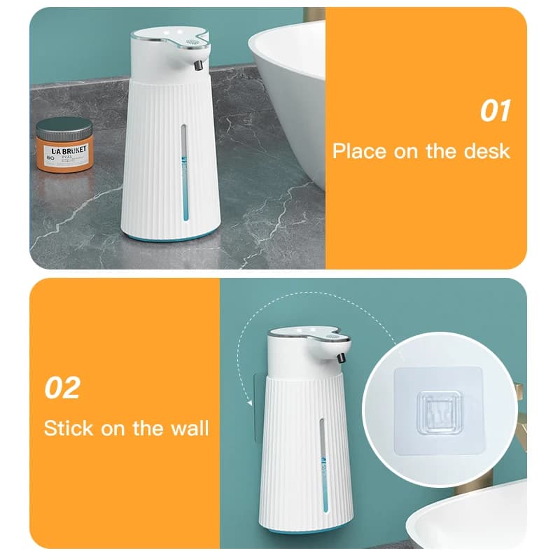 Distributeurs automatiques de savon en mousse de 400ml, Machine à laver les mains intelligente pour 