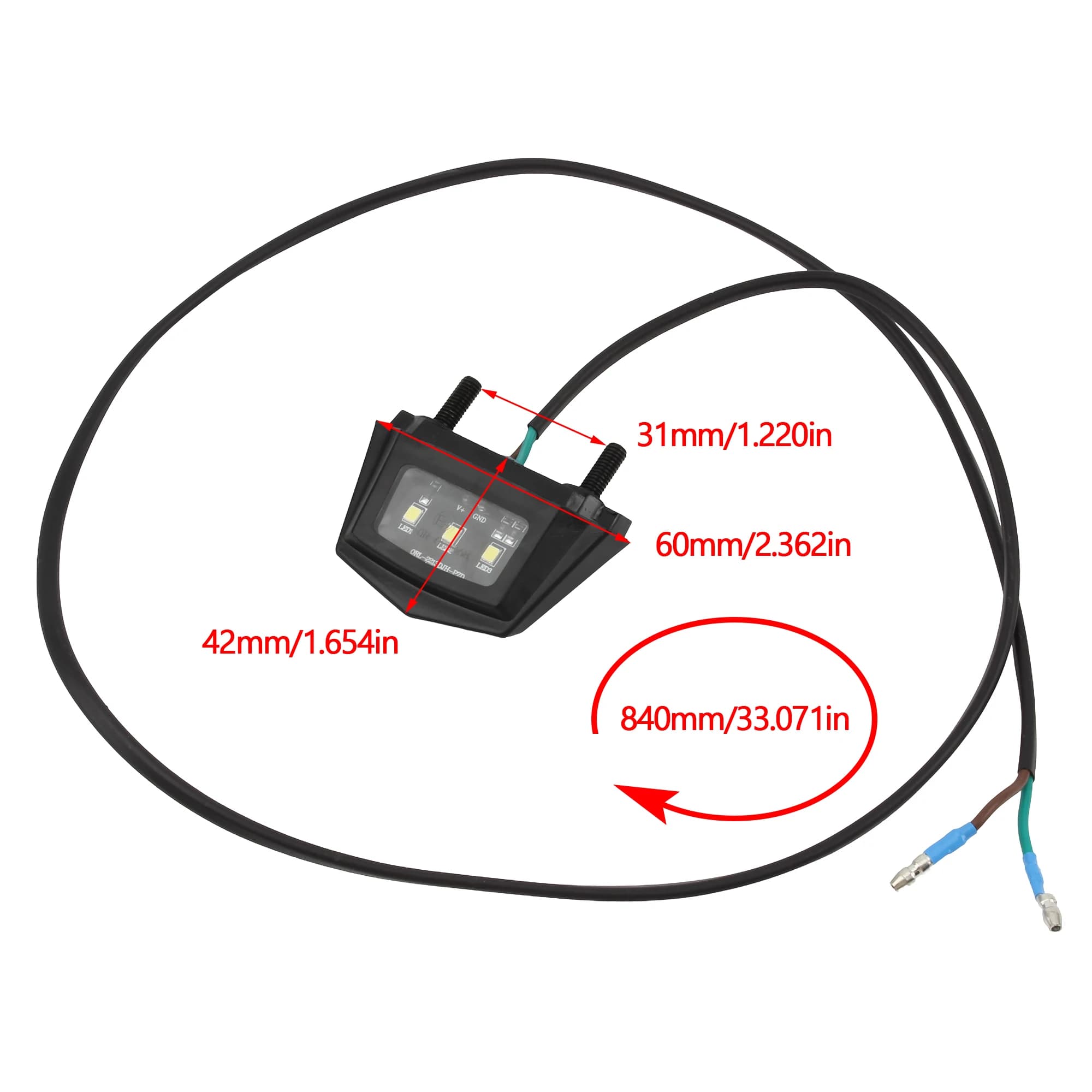 Éclairage de plaque d'immatriculation de moto LED, mini pièces de moto, 12V, 1 pièce, pour KTM, univ