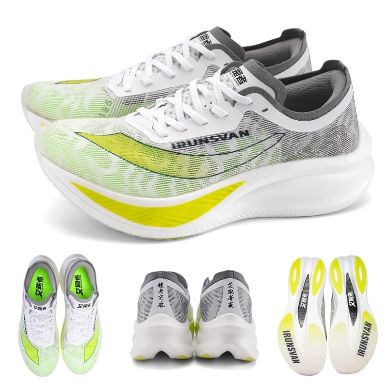 Chaussures de course à pied professionnelles en carbone et nylon IRUNSVAN pour homme, légères, amort
