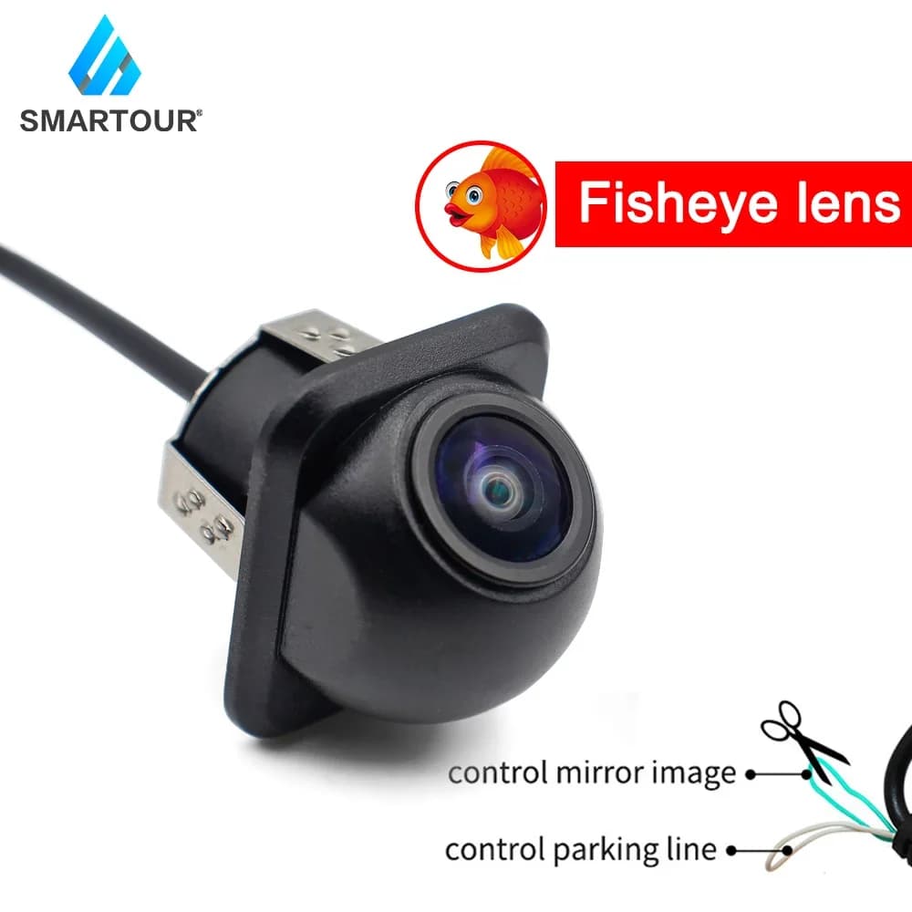 Smartour CCD objectif Fisheye caméra de voiture AHD 1080P vue arrière grand Angle caméra de recul HD