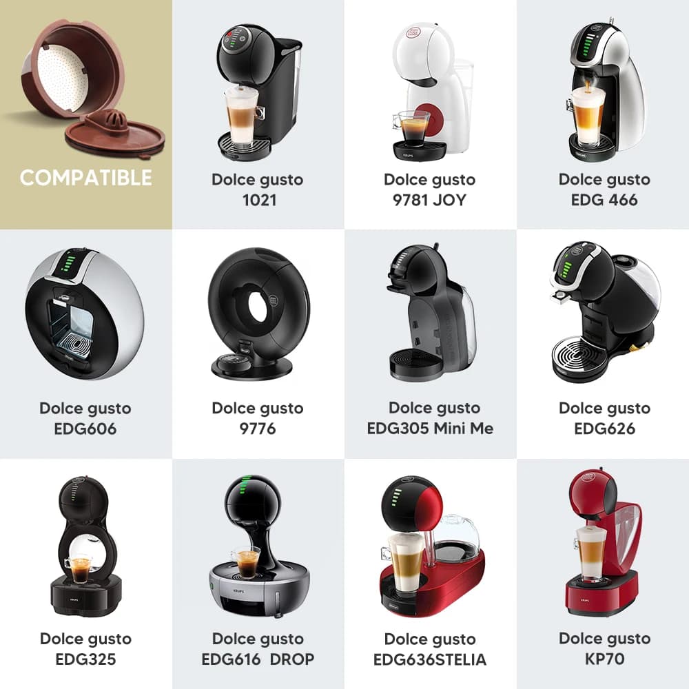Dosettes de capsules de café réutilisables pour Dolce Gusto, filtres rechargeables, crème expresso, 