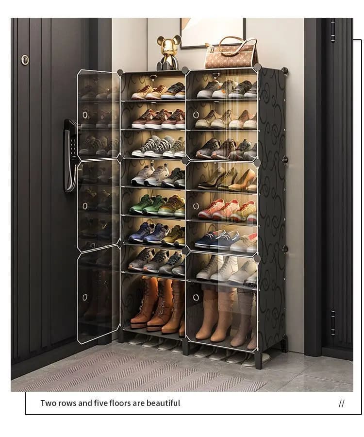 Luminerack-Meuble à Chaussures T1, Étagère de Rangement, Meubles de Couloir d'Entrée, Planches de Ch