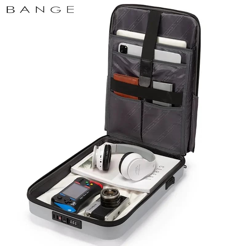 BANGE sac à dos multifonction série coque dure hommes Anti-vol étanche ordinateur portable mâle sac 