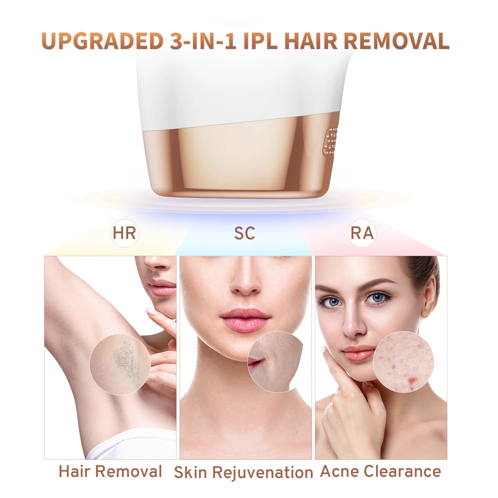 Appareil d'épilation au laser indolore pour hommes et femmes, épilateur à lumière pulsée IPL, épilat