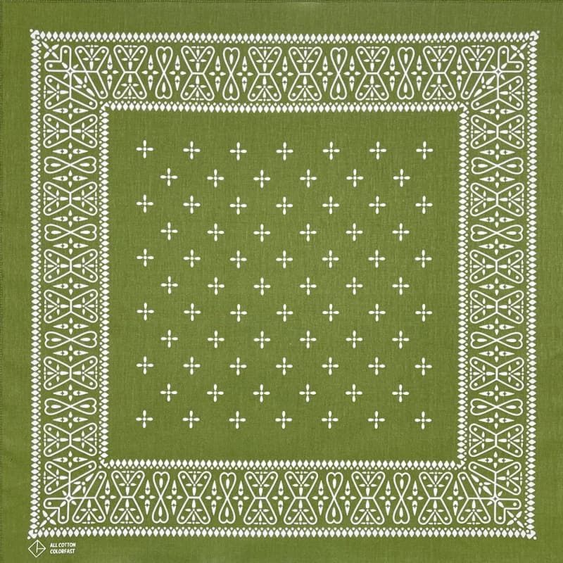 Haute qualité nouveau Design Hip Hop vert Olive coton carré écharpe marin Bandana écharpe ancre impr