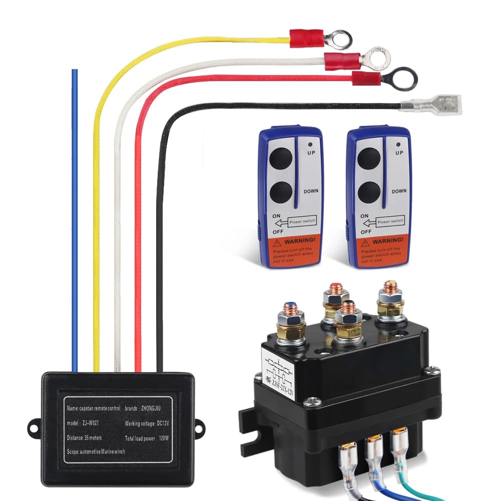 Contacteur à distance universel pour treuil 12V 24V 250A, contrôle de treuil, relais solénoïde, doub