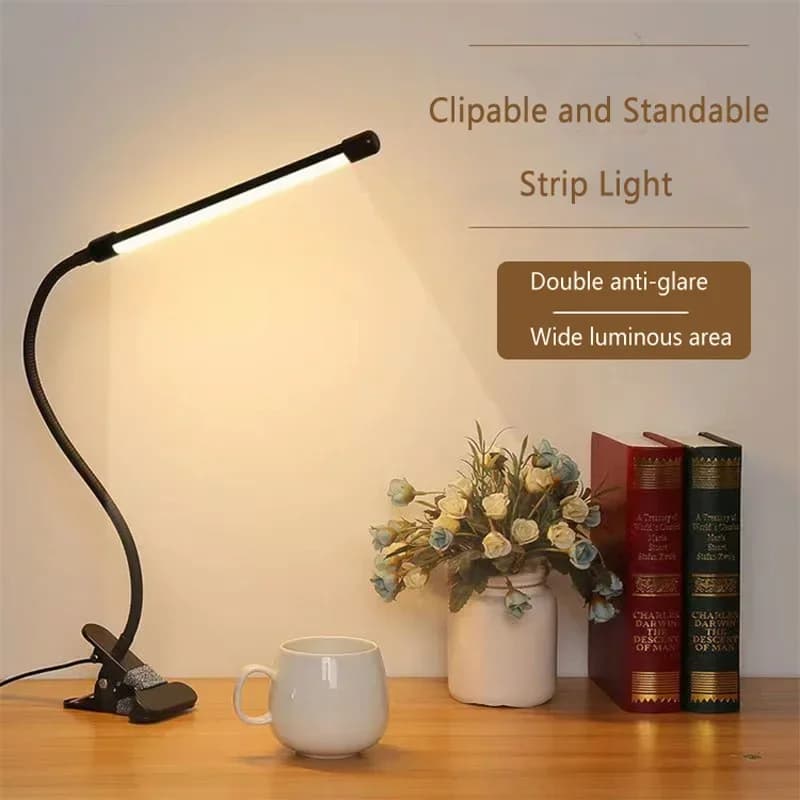 Lampe de bureau à clip LED, dortoir d'étudiants, chambre à coucher, bureau, lampe de lecture de chev