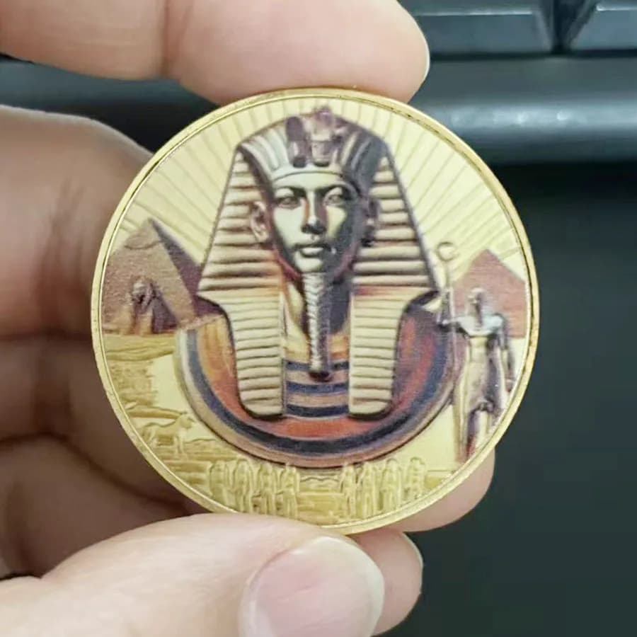 Pièce de collection souvenirs Sphinx égyptien, mythologie égyptienne, l'Œil d'Horus, pièce de collec